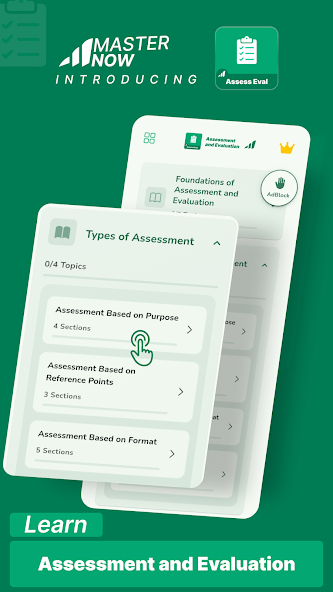 Assessment and Evaluation screenshot