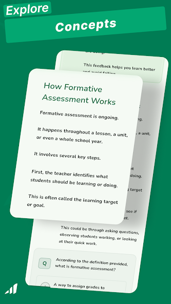 Assessment and Evaluation screenshot